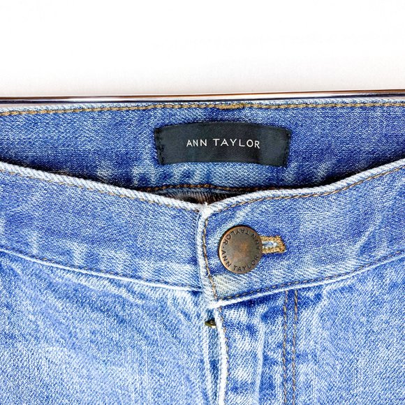 Ann Taylor Floral Embroidered Denim - Picture 7 of 11